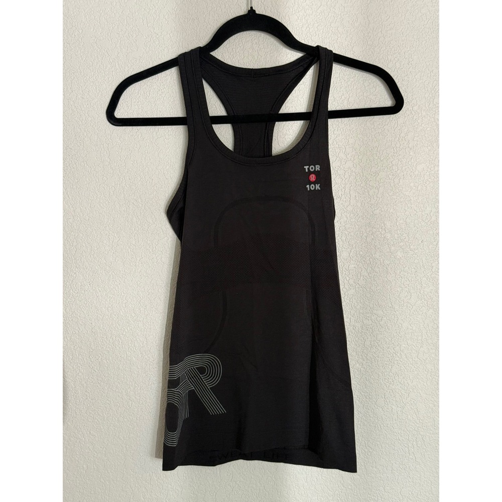 Lululemon Swiftly Tech Racerback Tank Top 2.0 Black TOR 10K Toronto Size 4